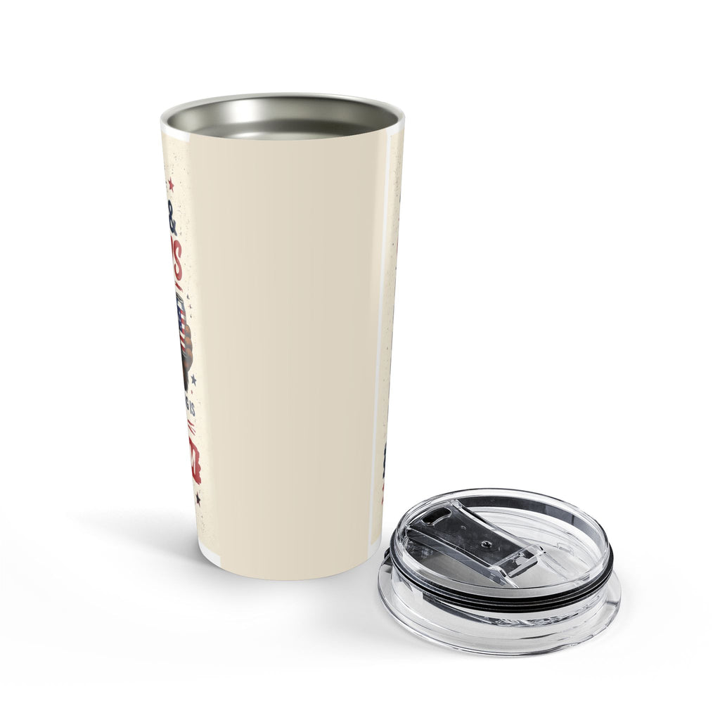 20oz Patriotic Tumbler – Red White & BBQ Fourth of July Travel Cup